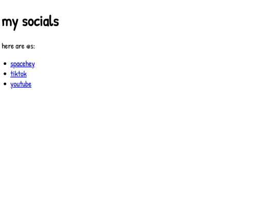 links screenshot