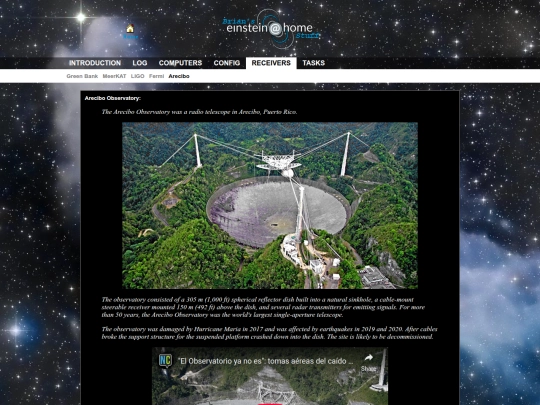 einsteinathome/arecibo screenshot