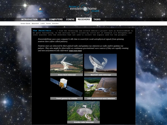 einsteinathome/receivers screenshot