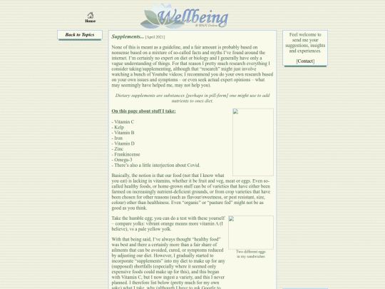 wellbeing/supplements screenshot