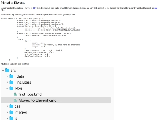 blog/Moved to Eleventy screenshot