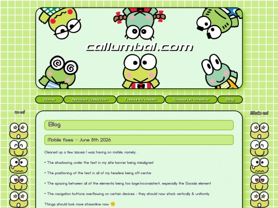 Blog screenshot