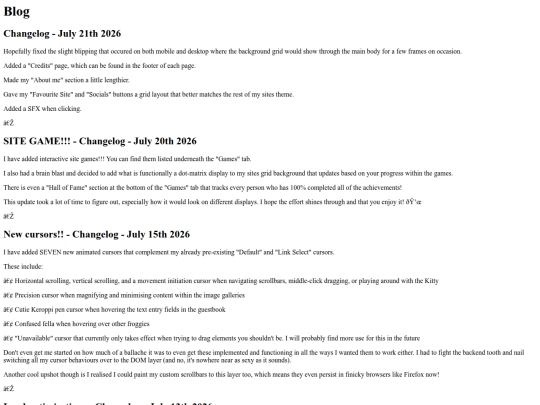 dev/pages/Blog screenshot