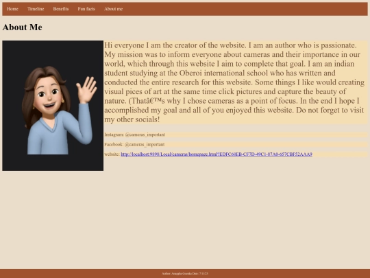 aboutme screenshot