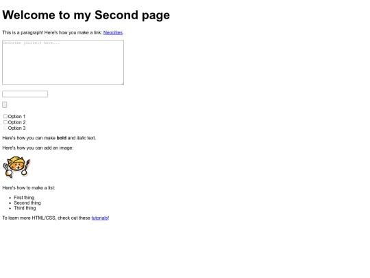 SecondPage screenshot