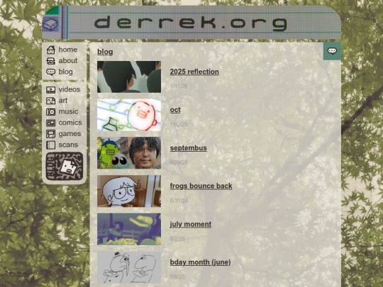 blog screenshot