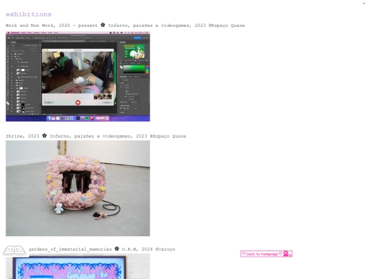 exhibitions screenshot