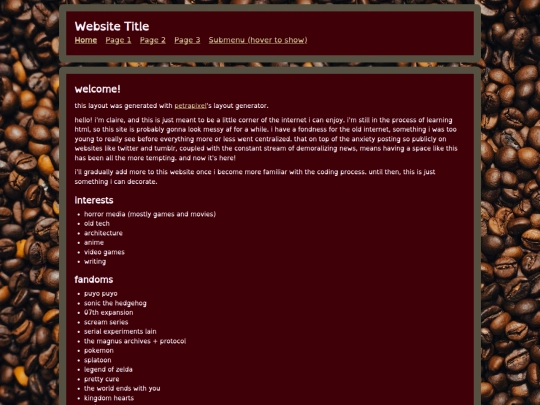 index screenshot