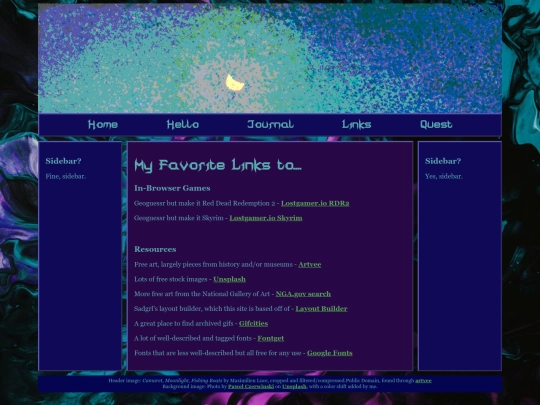 links screenshot