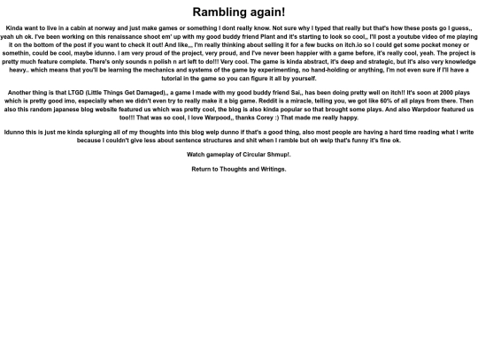 ramblings screenshot