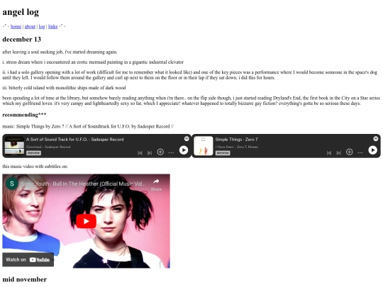 log screenshot