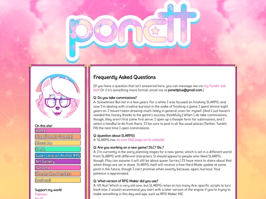 FAQ screenshot