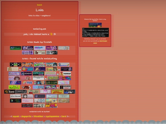 links screenshot