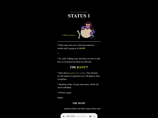 newsletter/status1 screenshot