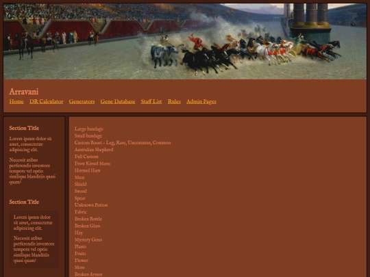 items screenshot