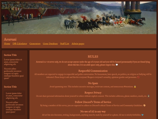 rules screenshot
