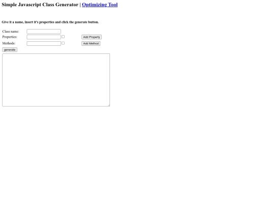 jsclassgenerator screenshot