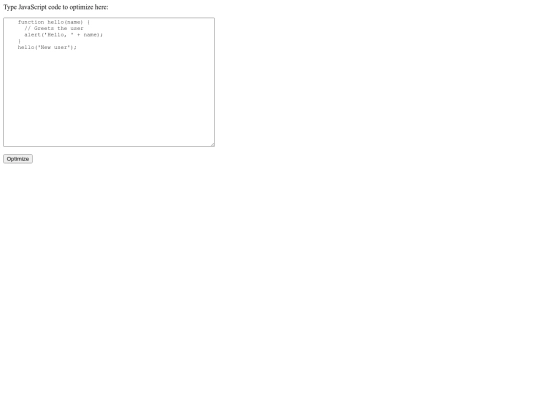 jsclassgenerator/optimize_tool screenshot