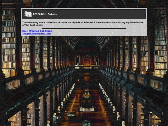 research/objects screenshot