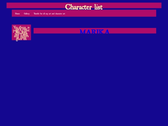 CharacterList screenshot