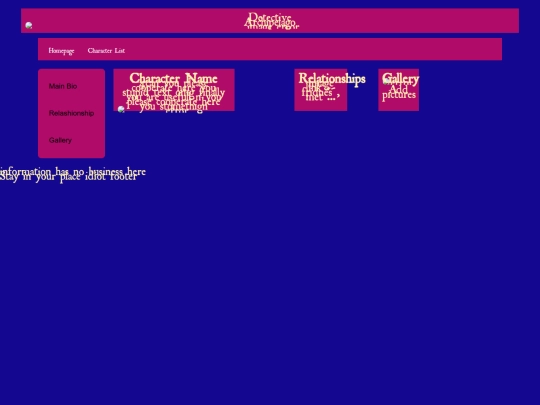 Characters/Template screenshot