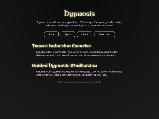 Hypnosis screenshot