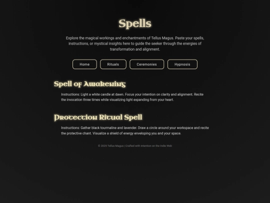 Spells screenshot