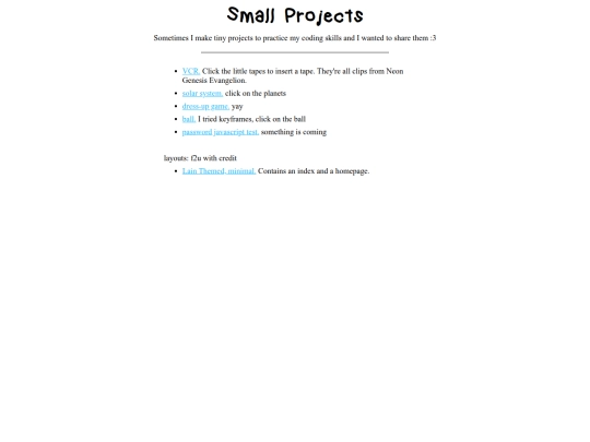 projects screenshot