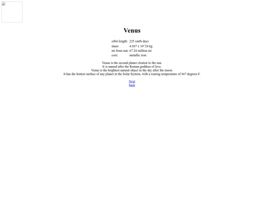 projects/space/planets/venus screenshot