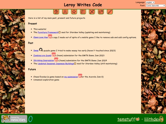 projects screenshot