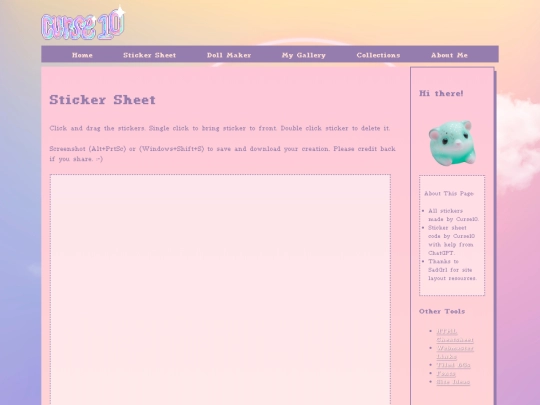 stickersheet screenshot