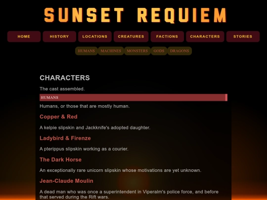 sunsetreqiuem/characters screenshot