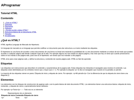 ahtml screenshot