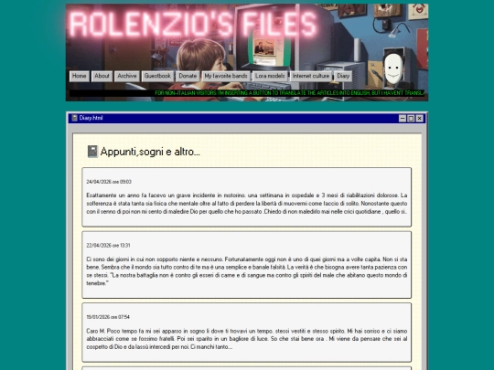 diary screenshot