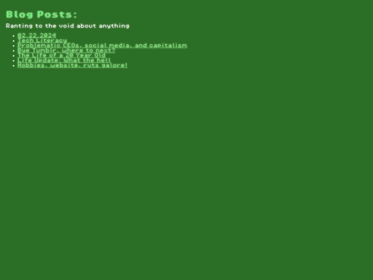 Pages/blog screenshot