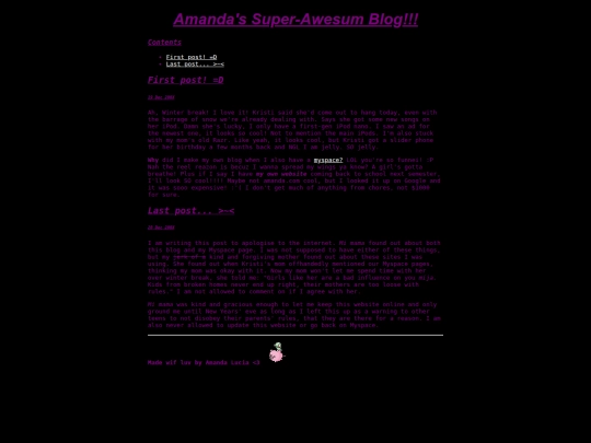 projects/amandas_awesum_blog screenshot