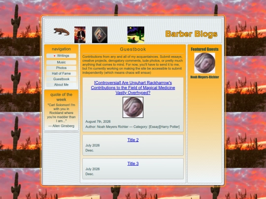 guestbook screenshot