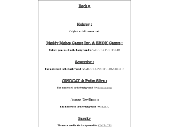 credits screenshot