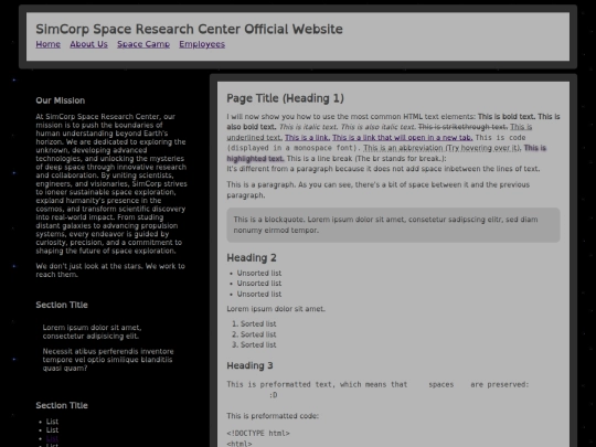 index screenshot