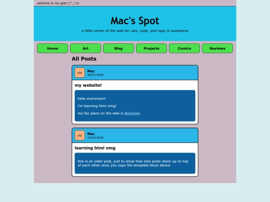 blog screenshot