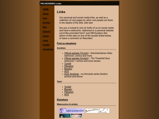 links screenshot
