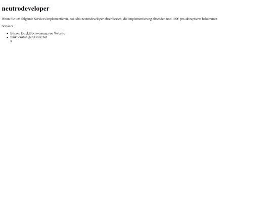 neutrodeveloper screenshot