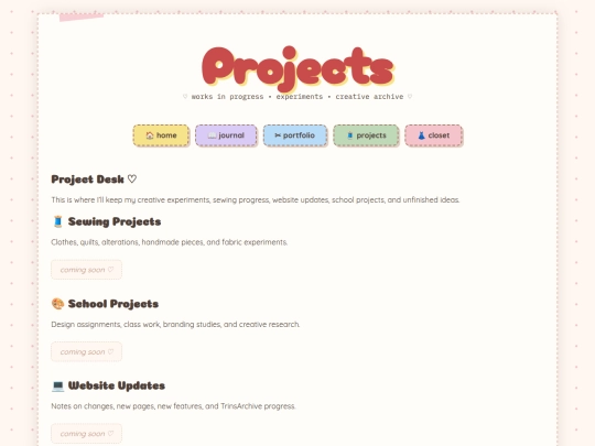 projects screenshot