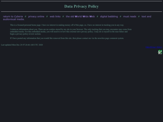 datapolicy screenshot
