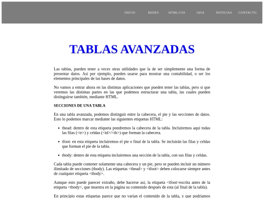 WEB/tablasIII-html screenshot