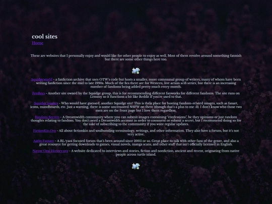 coolsites screenshot