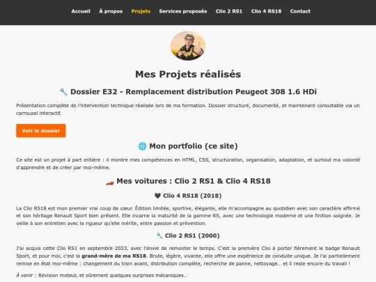 projets screenshot