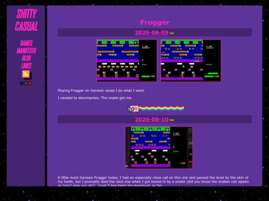 games/frogger screenshot