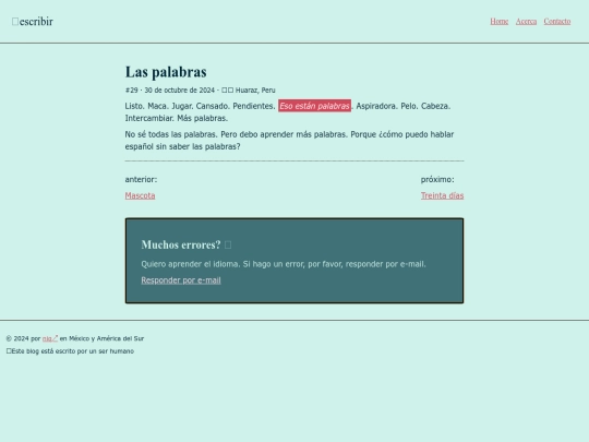 blog/las-palabras screenshot