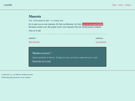 blog/mascota screenshot